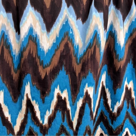 Addition Elle Brown & Blue Chevron Print Pencil Skirt Size 14 - Picture 2 of 8